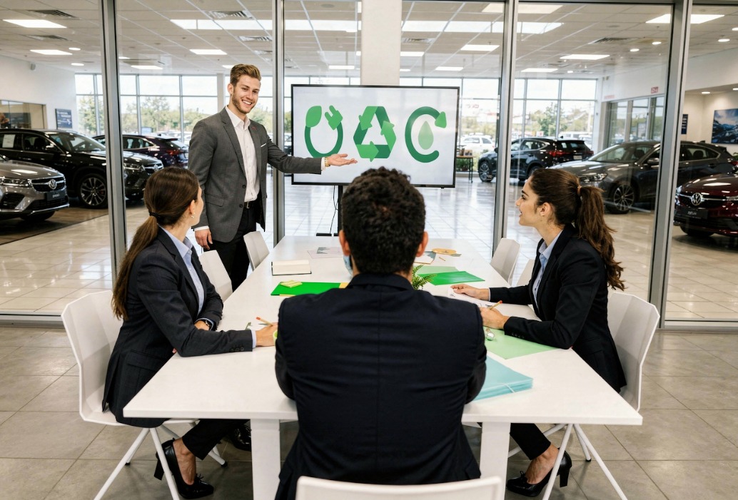 Oficina automotiva com gestão ambiental
